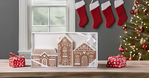 Gingerbread House Chunky Sitter Set Primitives by Kathy : décor en bois incassable - 4