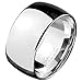 Produktbild Mianova Herren Ring Extra Breit Edelstahl Spiegel poliert Daumenring Männer Biker Rocker Massiv Herrenring Silber Größe 62 (19.7)