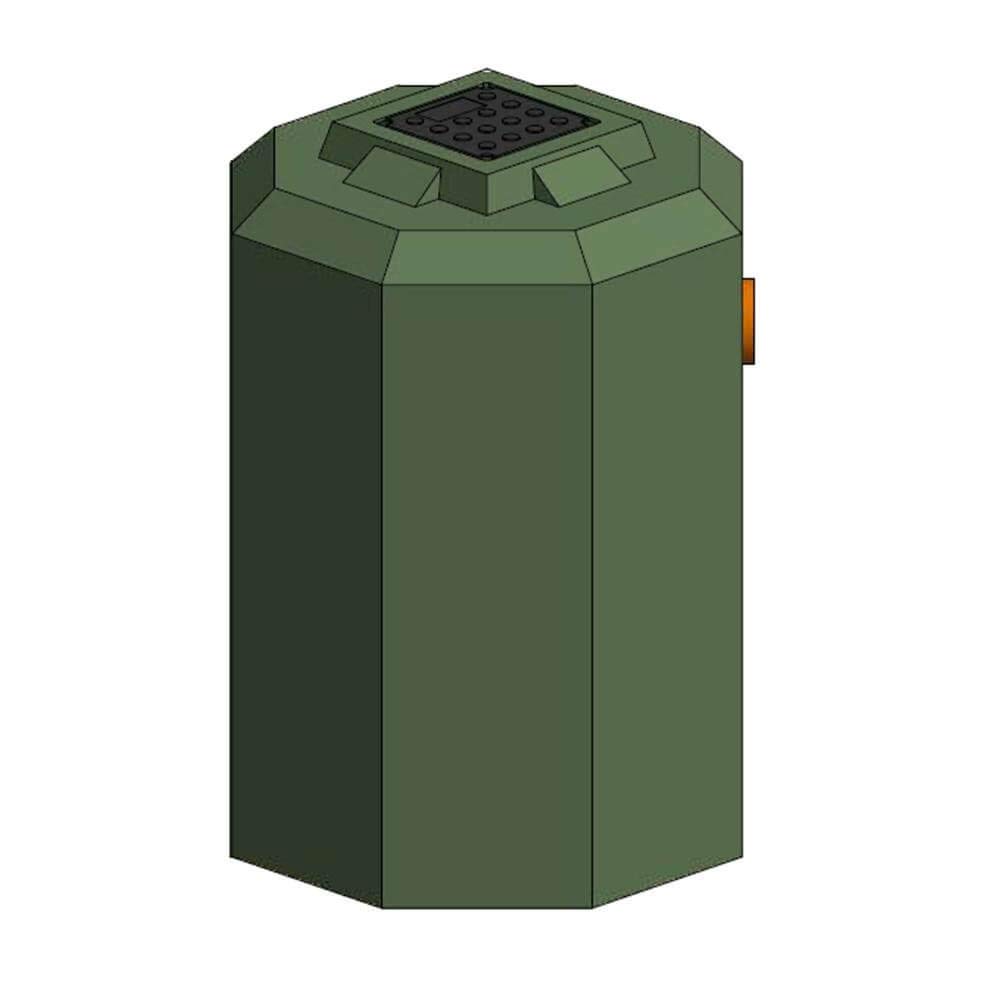 Degrassatore A.E. 10, coperti 10, capacità 230 Lt, Mis. Ø 600 x 875 H mm, per il trattamento delle acque reflue domestiche e acque grigie