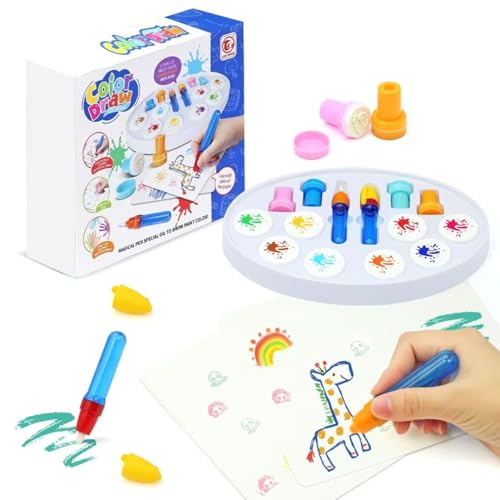 Image of Magic Brush Painting Set for Kids, Mess Free Painting Art Activities for Kids, Mess Free Art kit with Color-Changing Brush for Creative Learning at Home & School, Gift for Toddlers Ages 3,4,5,6,7,8,9