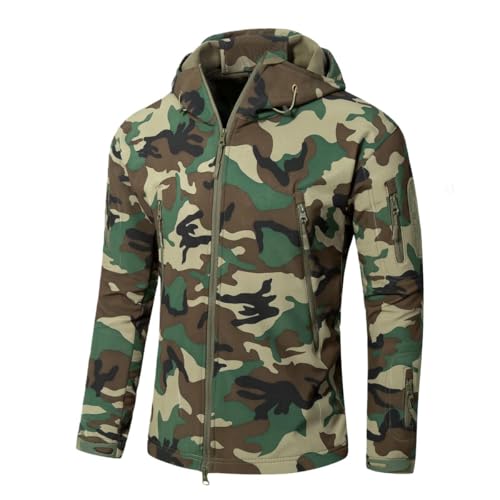 Chaqueta de senderismo táctica resistente al viento con interior cálido 4