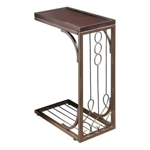 Coaster Home Furnishings Alyssa Accent Table Brown and Burnished Copper