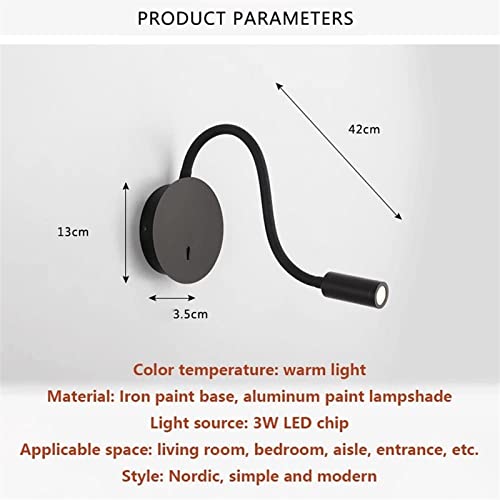 Lampe murale réglable d angle LED 3W applique de chevet pliante - 7