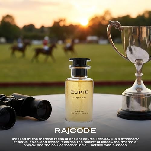 Image of Zukie RAJCODE Perfume for Men with Attar Roll-On (Combo Offer) | Fresh, Spicy & Ambery Parfum | Long-Lasting Luxury Night Fragrance for Weddings, Parties & Special Occasions