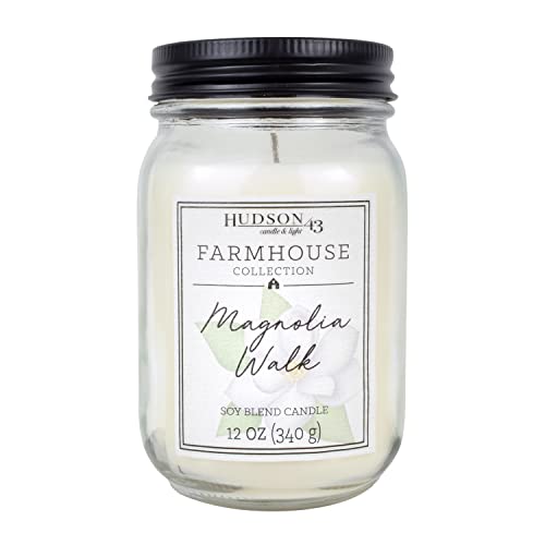 Farmhouse Mason Jar Candle, 12Oz | Floral Scented Candle Poured With Soy Wax Blend | Long Lasting Aromatherapy Candle For Home Fragrance, Decorative Glass Jar With Lid #TOP5