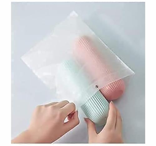 Image of Plastic Portable Toothbrush Storage Case for Travel Bathroom Hiking Camping Pen Pencil Stationery Box for Healthy Life, Toothbrush Holder (Pack of 1)