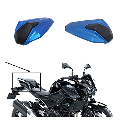 Plastic Rear Seat Cowl Fit For Kawasaki Ninja 400 2017 2018 2019 2020 Z400 17-20 Motorcycle Accessories Rear Pillion Passenger Cowl Seat Back Cover Fairing (Blue)