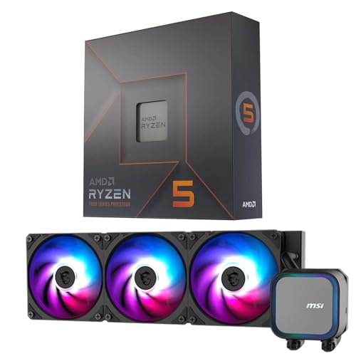 MICRO CENTER CPU AIO Combo - AMD Ryzen 5 7600X Processor with MSI MAG Coreliquid A13 360 AIO ARGB...