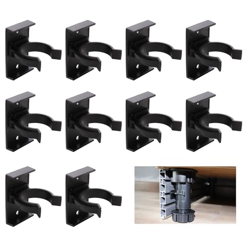 VEGCOO 10 Pièces Clip Plinthe Cuisine, Fixation Plinthe Cuisine avec Support d'Attache, Plinthe Cuisine pour Canapés, Tables, Lits, Meubles TV