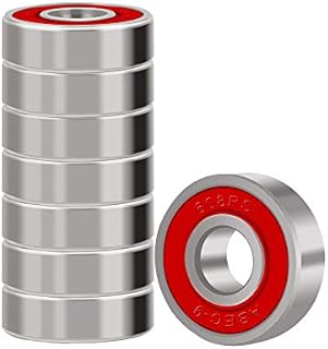 BESIY Bearings for Skateboards, Longboards, Inline Skates, Roller Skates, Spinners, Double Shielded,8x22x7 Miniature Ball Bearings, 608, ABEC-9(Pack of 8)