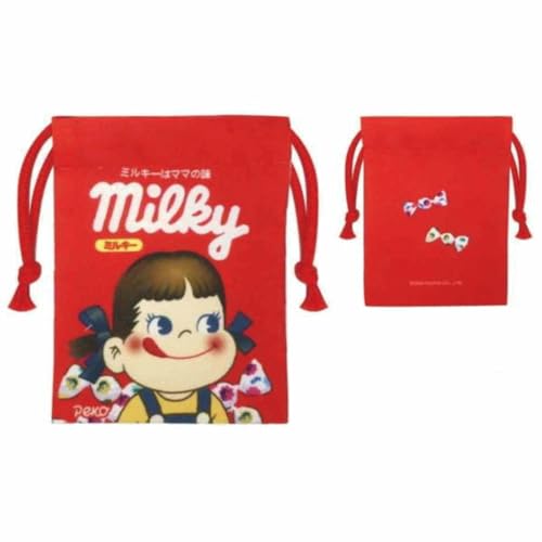 ケイOS-MK-MI【お菓子シリーズ】ミニ巾着【MILKY】【ペコちゃん】【不二家】【お菓子】【おやつ】【ポーチ】【ケース】【小物入れ】のサムネイル