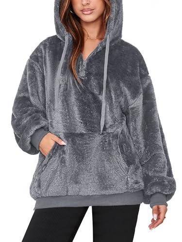 NIeyook Sherpa Fleece Hoodies for Women Fuzzy Oversized Zip up Hoodie with Pockets Casual Pullover Hooded Sweatshirt