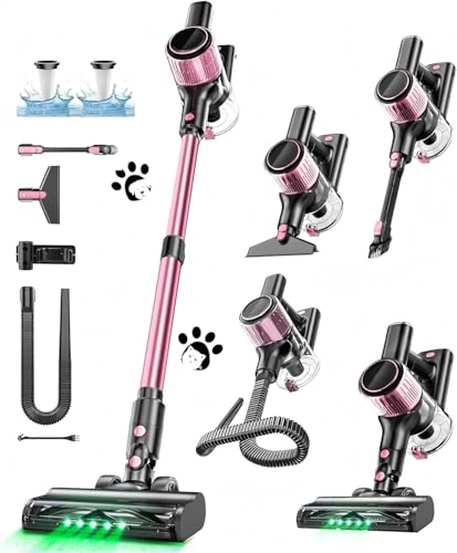 SUXIANGVAC Aspirateur Balai sans Fil, 45kPa/500W/45min Aspirateur sans Fil Puissant avec 3...