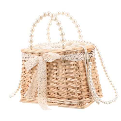 Sac de plage tissé de perles chic pour l'été en terrasse