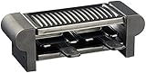Rosenstein & Söhne Raclette Grill: Raclette für 2 mit Grillaufsatz & heißem Stein, 350 Watt (Raclette Steinplatte)