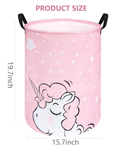 Image of Round Laundry Basket Storage Bins Nursery Hamper Gift Baskets for Home,Office,Home Decor