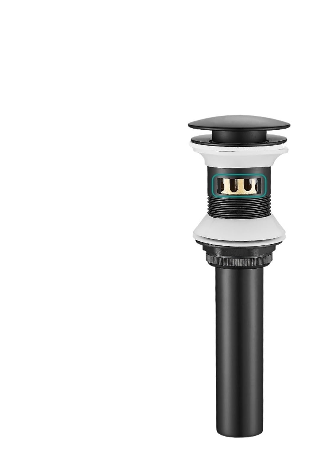 Cymmiyt With Hole Basin Waste Basin Bottle Trap Brass Bathroom Sink Siphon Drains With Pop Up Drain Black Pipe Waste(With Hole)