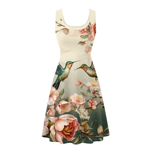 Image of TOADDITDO Womens Summer Sleeveless Tank Dress with 2 Side Pockets XS-4XL Plus Size