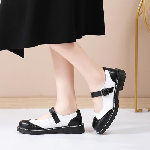 Xmm WF Mary Jane Shoes Women Black Mary Janes Flats Ladies Oxford Shoes thumb #1