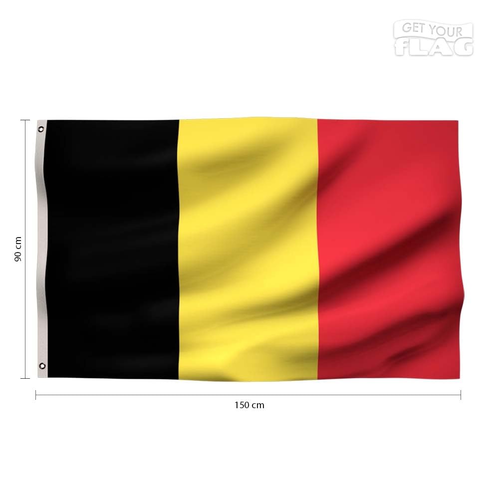 Premium Belgium Flag 150x90cm - Very Resistant and Excellent Quality Belgium flag with 2 metal eyelets - Be proud of your colors ! - Image 2