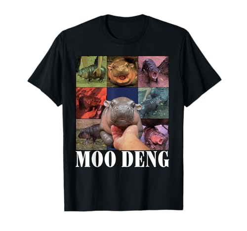 Funny Moo-Deng Baby Pygmy Hippo Cute Zoo for Family Tee T-Shirt