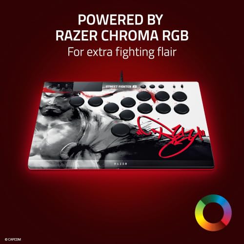 Image of Razer Kitsune All-Button Optical Arcade Controller, PS5 & PC, Ryu Edition