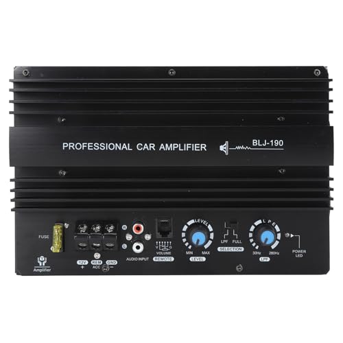 High Power Car Power Amplifier Board, Aluminum Alloy 12V 1000W Car Amp Board, Car Bass Sub Woofer Board for 8-12 Inch Dual Coil Speaker