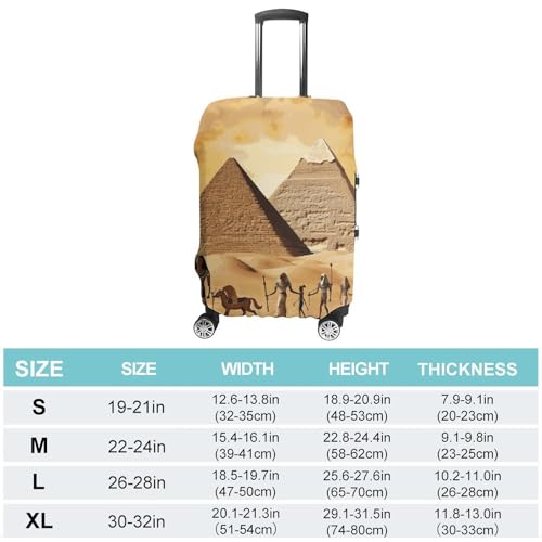 Ancient Egypt Luggage Cover Travel Suitcase Covers for Luggage Elastic Carry on Luggage Covers for Suitcase Tsa Approved Washable Luggage Sleeve Protector Fits 18-32 Inch XL2
