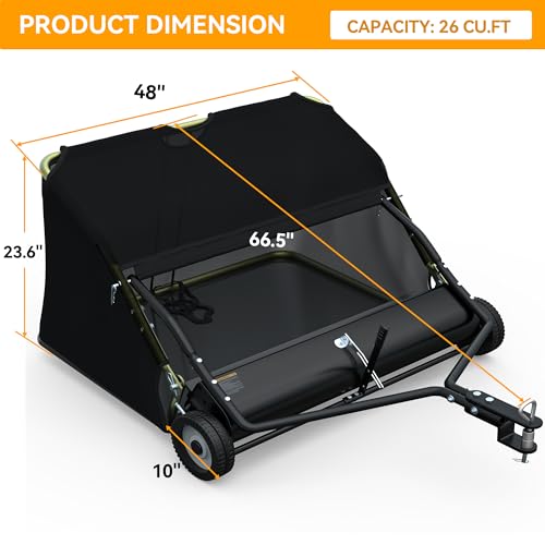 Yintatech MATECHEZR3P 48 Inch Lawn Sweeper Tow Behind thumb #4