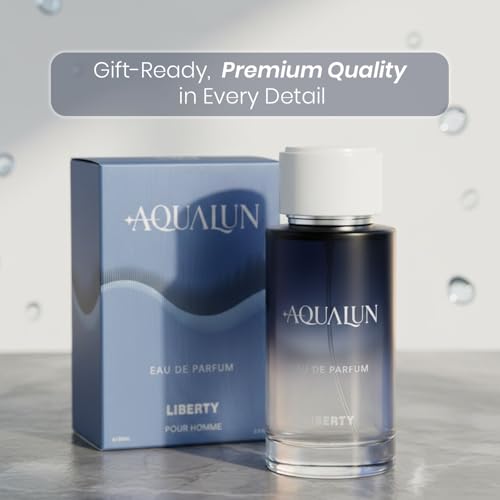 Image of Liberty Aqualun Luxury Fresh Long Lasting Perfume for Man | Eau De Parum 100ml | Lemon, Black Current and Lily Notes | Citrus and Floral Premium Fragrance for Men