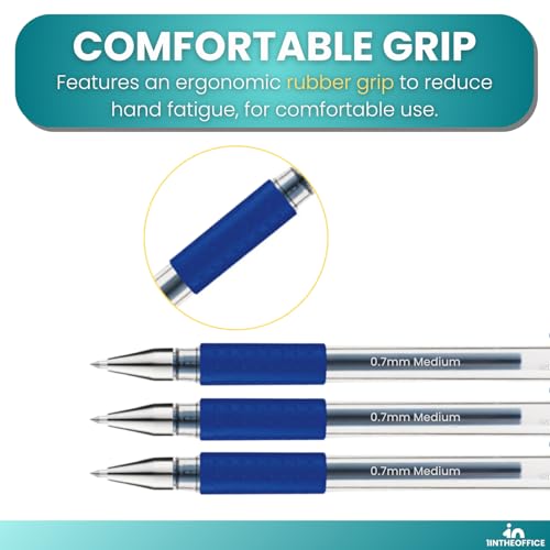 Bolígrafo de gel azul 0.7 mm pack de 12 miniatura 5