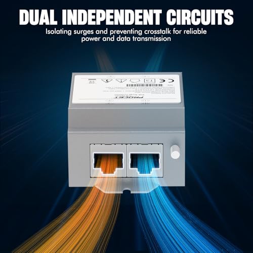 Parasurtenseur Ethernet Gigabit PROCET PT-PR02G RJ45 120W PoE++