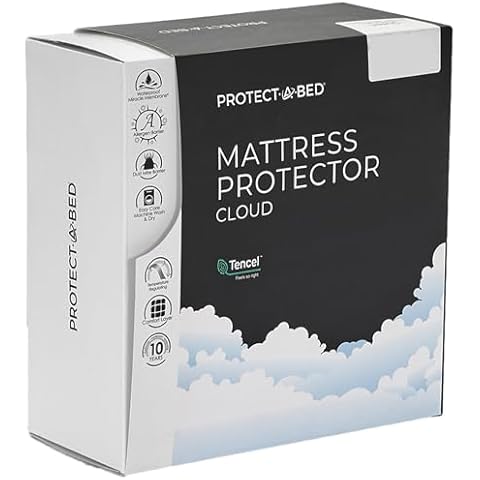 Protect-A-Bed Cloud Extra-Soft Tencel Waterproof Mattress Protector, Queen Cover