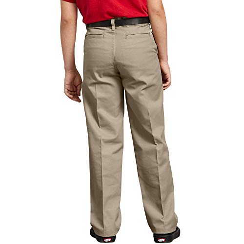Image of Dickies Boy's Flexwaist Flat Front Straight Leg School Uniform Pants - Adjustable Uniform Trousers for Schoolwear