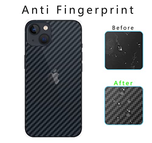 GIOPUEY[4 Pack Back Protector Compatible with iPhone 14, iPhone 14 Back Protector Film, Soft TPU, Thin, Carbon Fiber Texture - Image 3