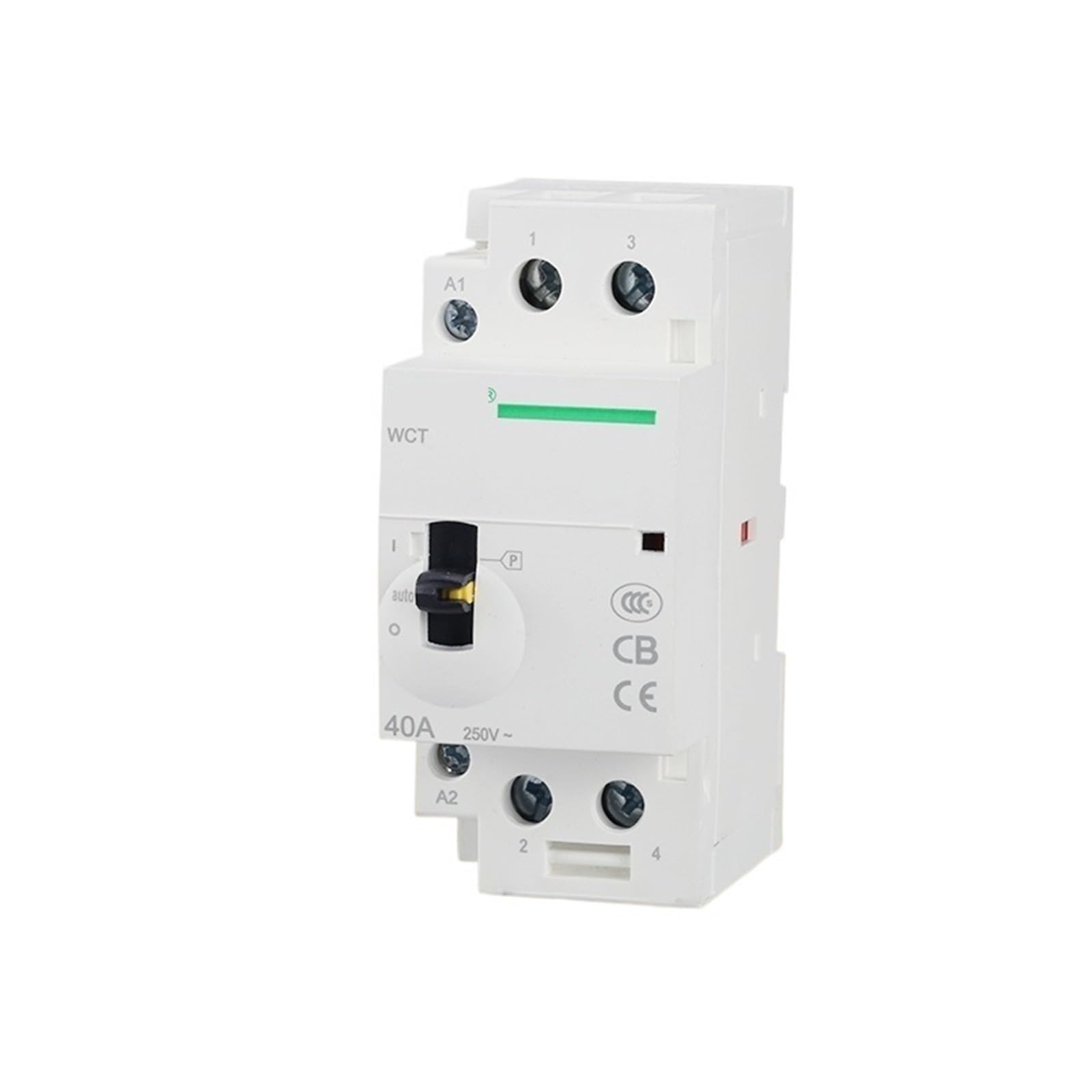 RCGKNNMUZ 1pcs 40A AUTO Manual Modular AC Household Contactor AC 220V 2NO 2P