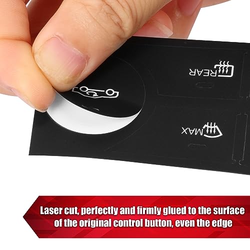 Image of 2 Packs Car AC Button Stickers Fit for 2008-2014 Mercedes Benz W204 C250 C350 E-Class ML GL GLK Air Conditioner Switch Decals