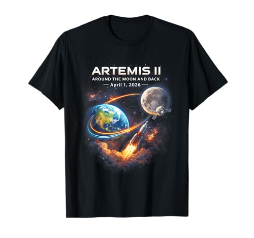Artemis II Rocket Space Launch Back to The Moon Mission 2026 T-Shirt
