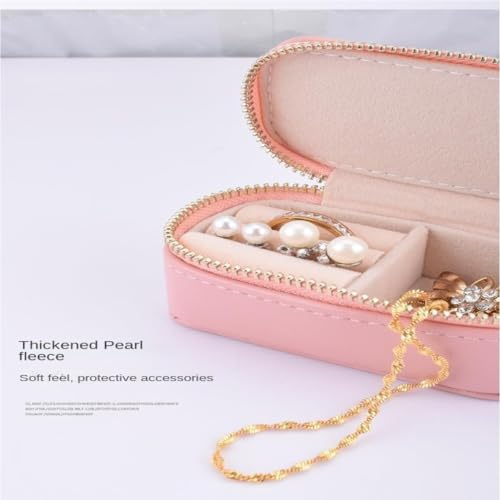 Boîte de rangement de bijoux portative de luxe en velours