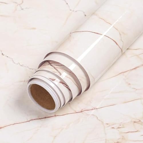 Image of Marble Wallpaper, Marble Contact Paper - Self Adhesive, Waterproof, Easy to Clean (60x200cm) (Cream)