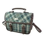 Glen Appin Harris Bervie Mini sacoche en tweed avec bandoulière réglable et amovible, Col 121 Canard/Crème, s