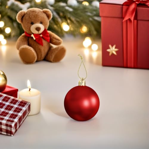 Tapones para adornos navideños UPKOCH de plástico resistente con cuerda dorada 5