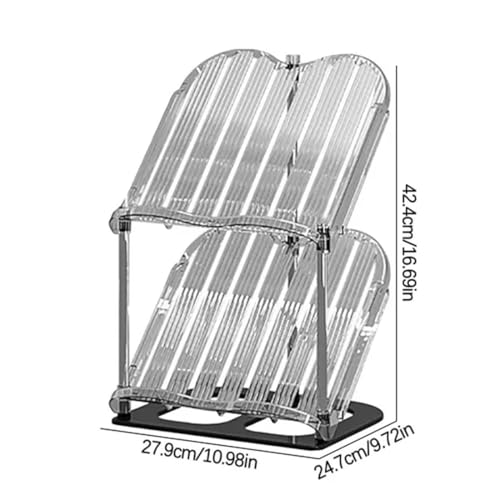 Image of Cortina Shoe Rack Vertical Shoes Racks for Entryway Corner Shoe Storage Organizer for Small Spaces Transparently Tall Slim Shoe Shelf for Front Door Entrance Living Room - 2 Layer