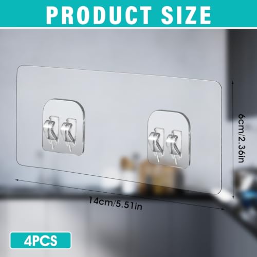 WY LIGHTING LEVEL 4 Stück Dusch Caddy Klebe Ersatz Stark Klebende Aufkleber Haken für Eck Dusch Caddy Badezimmer Regal Korb Seifenschale Hängehaken Küchenzubehör Ohne Bohren
