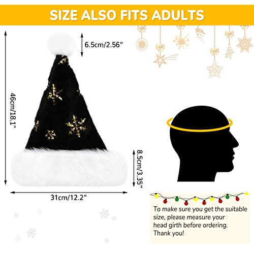Weihnachtsmütze Citétoile in Schwarz für Erwachsene