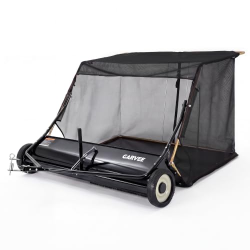 Garvee 52 in Tow-Behind Lawn Sweeper, High Hopper, Black