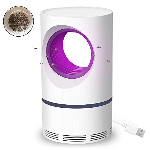 DokFin muggenwerende lamp, USB aangedreven Led UV fotokatalytische muggenzwam Zapper met ingebouwde ventilator, stille en niet-giftige muggenvanger Trap voor binnen huis slaapkamer keuken buiten camping