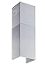 Winflo Stainless Steel Chimney Extension (up to 11ft. Ceiling) for Winflo Convertible Wall Mount Range Hood (upper and lower piece set)