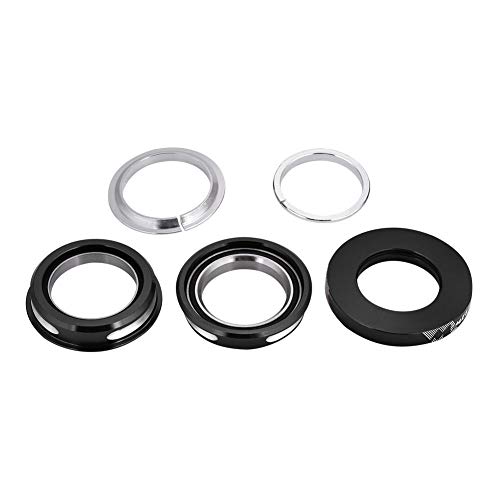 Bike Headset, Aluminum Alloy 44mm Electroplating Internal Sealed Bearing Headset(Black)