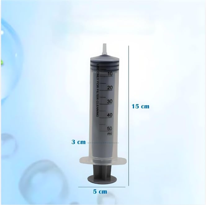 Image of Grace Marketing 50ml Cleaning Syringe I Injection compatible with Kent Gold I Kent Gold+ I Kent Optima I Tata Swach Water Purifiers UF Membrane (50 ML Syringe)